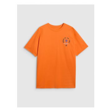 Tricou Barbati Oversize  Portocaliu - Bumbac 100 - Portocaliu