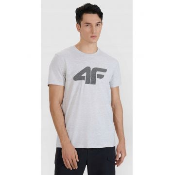 Tricou Barbati  Sportstyle - Gri Deschis - Imprimeu Bumbac 100% - Regular - S-3XL - Gri