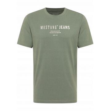 Tricou Barbati -  Style Austin - Regular Fit - Decolteu Rotund - Cu Logo - Design Clasic - Maneci Scurti - Bumbac - Verde - Verde