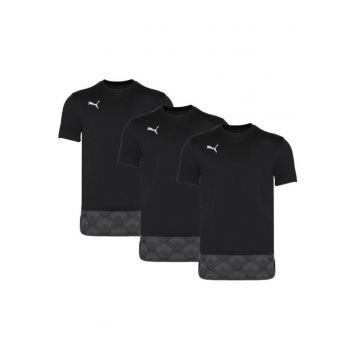 Tricou barbati -  teamFINAL 21 - geometric - negru - bumbac