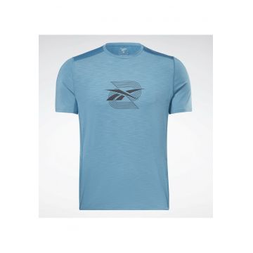 Tricou barbati -  TS AC GRAPHIC TEE HR6161 - albastru - material respirabil -