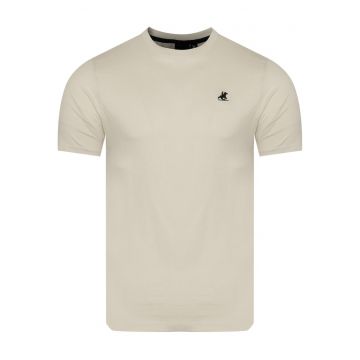 Tricou barbati - U.S. GRAND POLO - model US51601M/0108 - bej - 100% bumbac - broderie logo -