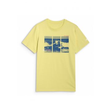 Tricou Barbati  Verde Deschis - 100% Bumbac - SS25 - Sportstyle Regular Fit - Imprimeu - Verde deschis