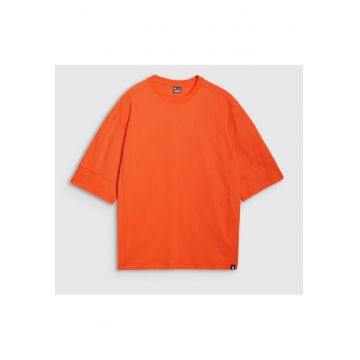 Tricou Oversize Barbati Portocaliu  Sportstyle - Bumbac & Poliester - SS25