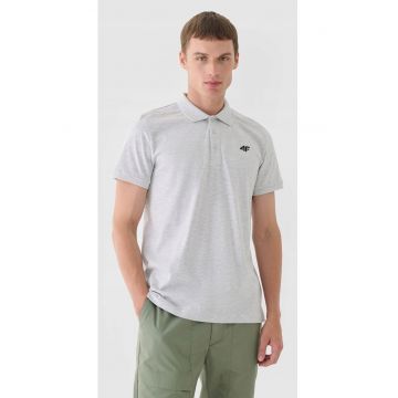Tricou Polo Barbati  100% Bumbac - Guler Clasic - Gri Deschis - Sportstyle - Marimi S-XXL - Grosime 200gsm - Ideal Casual & Sport