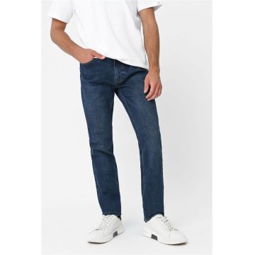 Blugi barbati Straight Fit D-Leon 56 - Albastru inchis - Albastru inchis