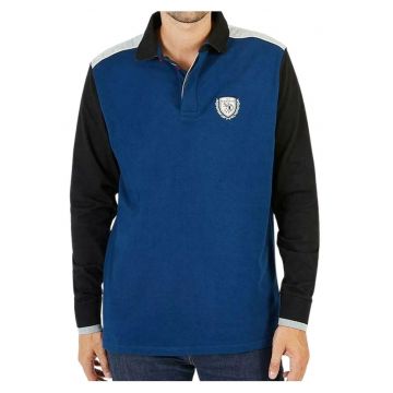 Bluza polo din bumbac Black Wellis -