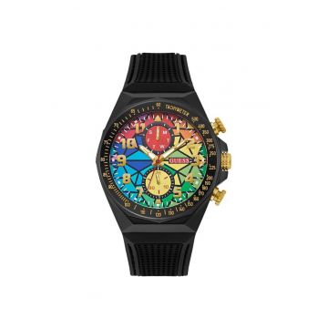 Ceas barbati  model GW0902G3 - mecanism quartz - carcasa inox neagra - curea cauciuc neagra - cadran multicolor - 46mm