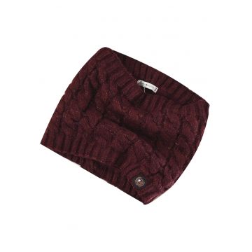 Esarfa Barbati -  TH10273-024 - Moale Si Calduroasa - Tricot Groz - Polar Pe Interior - Logo Elegant - Fir Lucios - Placuta La Atingere - Ideala Pentru Utilizare Zilnica Si Zilele Reci De Iarna - Marime Universala - Bordo