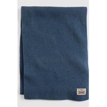 Fular tricotat din bumbac - Albastru indigo