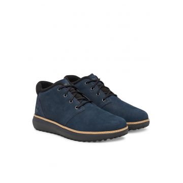 Ghete barbati  Hudson Road - piele naturala - Bleumarin