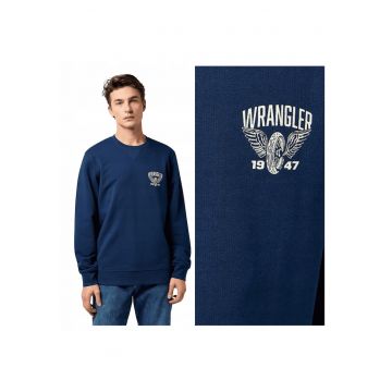 Hanorac barbatesc -  Americana Crew - regular fit - bumbac - albasdwqftru - Albastru