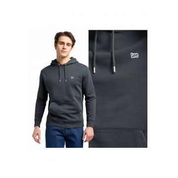 Hanorac Barbati -  Plain Hoodie - Regular Fit - Design Clasic - Cu Logo - Maneci Lungi - Cu Gluga - Bumbac - S INTL - Gri