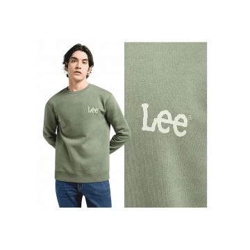 Hanorac Barbati -  Wobbly Lee SWS - Regular Fit - Design Clasic - Cu Logo - Maneci Lungi - Fara Gluga - Bumbac - Verde - Verde