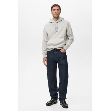 Hanorac cu buzunar kangaroo - Gri melange