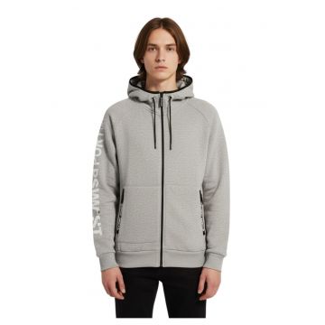 Hanorac cu fermoar si gluga ajustabila -