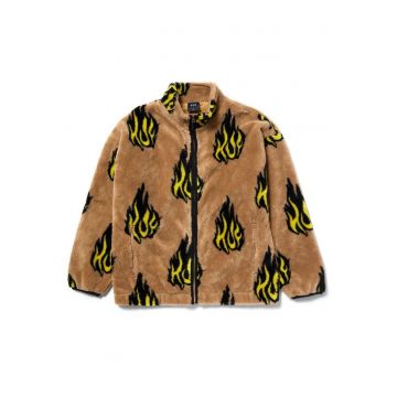 Jacheta Flamin Sherpa Fleece cu fermoardwqfq - Bej