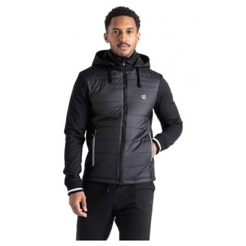 Jacheta matlasata cu gluga si buzunare - Negru