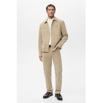 Pantaloni din reiat cu design cu 5 buzunare - Bej