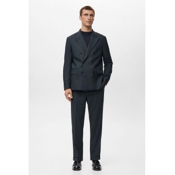 Pantaloni eleganti cu croiala conica - Gri carbune