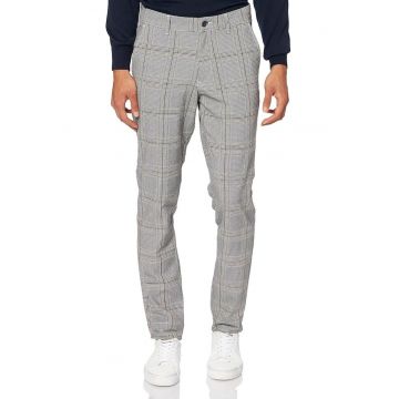 Pantaloni slim fit cu carouri -