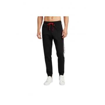Pantaloni sport cu benzi laterale contrastante -