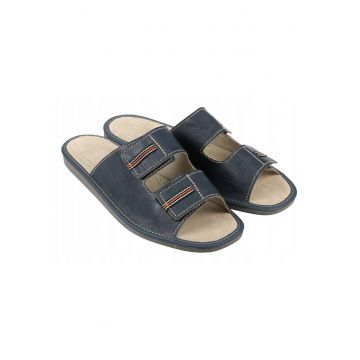 Papuci  Piele - Bleumarin - Bleumarin