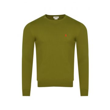 Pulover barbati -  bumbac - verde masliniu - Verde masliniu