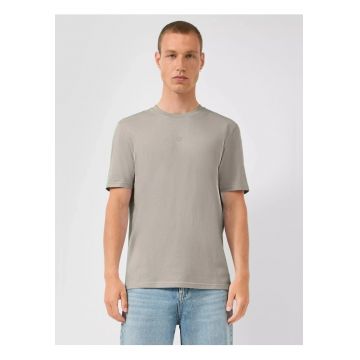 Q/S by s.Oliver Tricou cu maneca scurta - barbati - la baza gatului - croiala Regular Fit - Bej