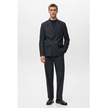 Sacou cu doua randuri de nasturi - Gri carbune