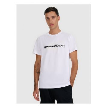 Tricou barbati  bumbac - alb - confortabil