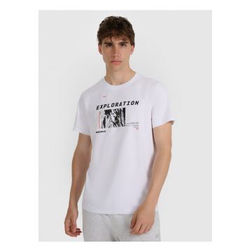 Tricou barbati  bumbac confortabil - alb -