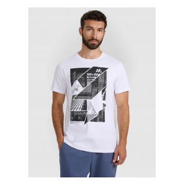 Tricou barbati  bumbac confortabil - alb