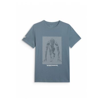 Tricou barbati  bumbac confortabil - bleumarin