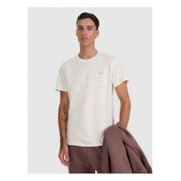 Tricou barbati  bumbac confortabil - crem
