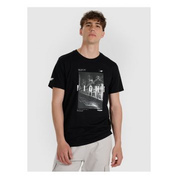 Tricou barbati  bumbac confortabil - negru -