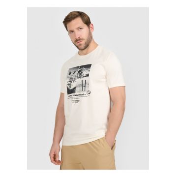Tricou barbati  bumbac - culoare bej