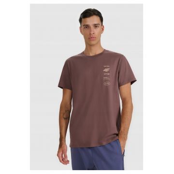 Tricou barbati  bumbac - regular fit - confortabil - maro