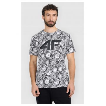 Tricou barbati  bumbac superior - Alb/Negru