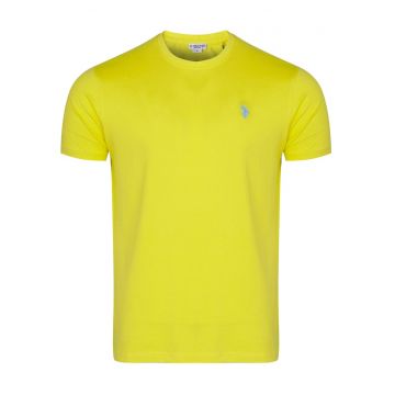 Tricou Barbati -  CICK 154 67949 53674 314 - Croi Clasic - Moale Si Placut La Atingere - Material Respirabil - Confortabil Si Elastic - Ideal Pentru Uz Zilnic - Usor De Stilizat - XL - Galben