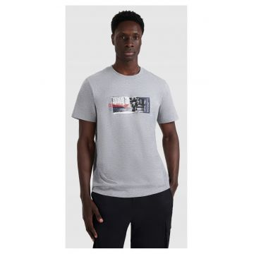 Tricou barbati  confortabil - gri - bumbac