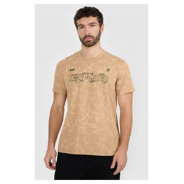 Tricou barbati -  material bumbac - bej