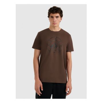 Tricou barbati  material bumbac - culoare maro