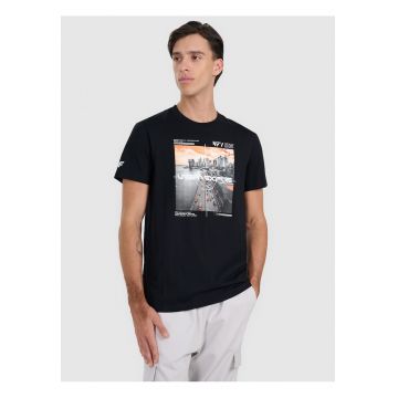 Tricou barbati -  regular fit - bumbac - negru