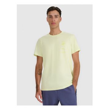 Tricou barbati  regular fit - galben - bumbac