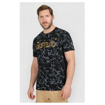 Tricou barbati -  regular - negru - bumbac