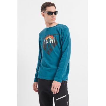 Tricou bumbac cu maneca lunga barbati Clair - Rosu/Negru/Albastru petrol