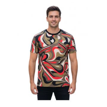 Tricou cu imprimeu abstract -