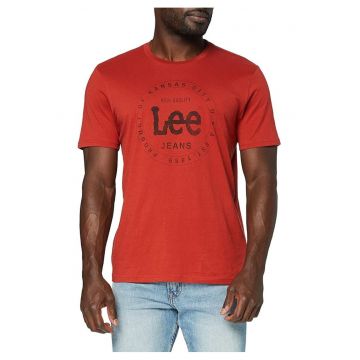 Tricou din bumbac cu logo Circle -