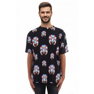 Tricou lejer cu model grafic -